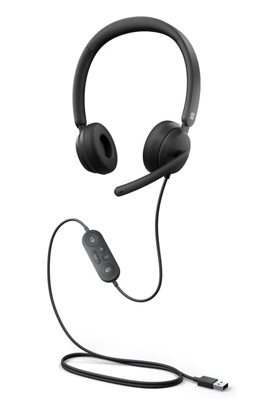 Microsoft Modern Usb Hodesett Usb Microsoft Teams Stereo Svart