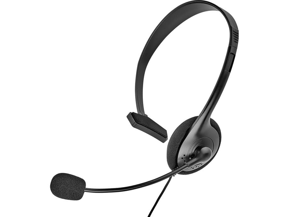 Renkforce Rf-4628709, Hodesett, Boom Microphone, Hodebånd, Office/Call Center, Svart, Mono