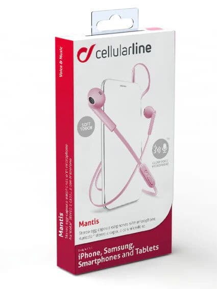 CellularLine Mantis Ørepropper med 3.5mm minijack - Rosa
