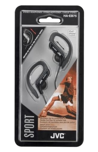 Jvc Ha-Eb75-B-E - Sports - Ørepropper - Ørepropp - Over-Øret-Montering - Kablet - 3,5 Mm Jakk - Svart