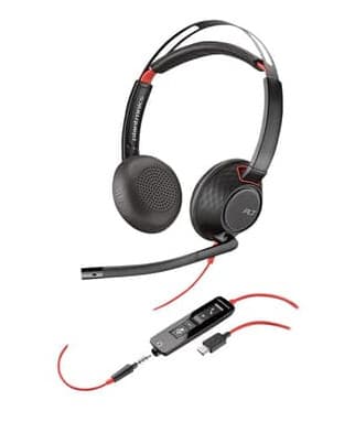 Poly 5220 Blackwire Usb C Hodesett 3,5 Mm Jakk, Usb-c Stereo Svart