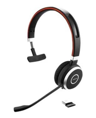 Jabra Evolve 65 Se Uc Hodesett Usb-a, Usb-a Via Bluetooth-adapter Optimert For Uc Mono