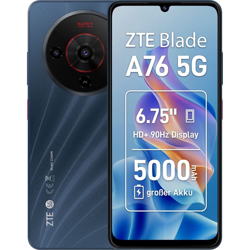 ZTE Blade A76 5G 6GB/128GB Svart