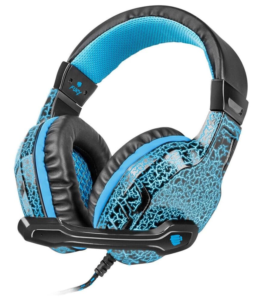 Fury Hellcat Stereo Gaming Headset Blå-LED - Svart/Blå