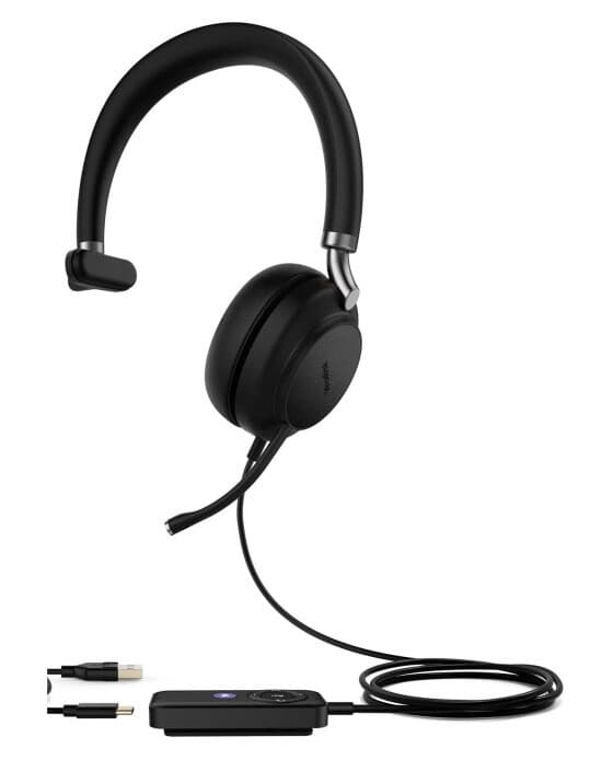 Yealink Uh38 Mono Team Without Battery - Hodesett - On-Ear - Trådløs, Kablet - Usb-A - Lydisolerende - Svart - Certified For Microsoft Teams