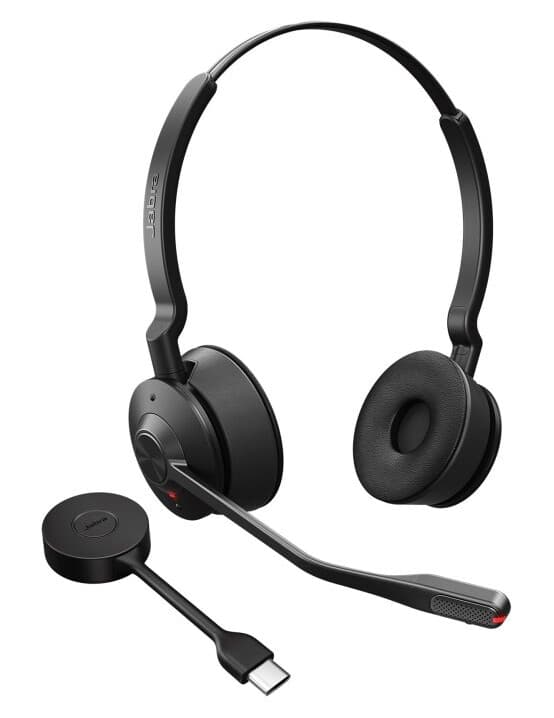 Jabra Engage 55 Se Stereo - Hodesett - On-Ear - Dect - Trådløs - Usb-C Via Dect-Adapter - Uc-Sertifisert