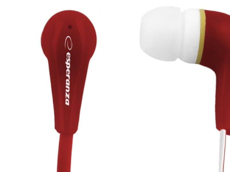 Esperanza Eh146r, Hodetelefoner, In-Ear, Musikk, Rød, 1,2 M, Koblet Med Ledninger (Ikke Trådløs)