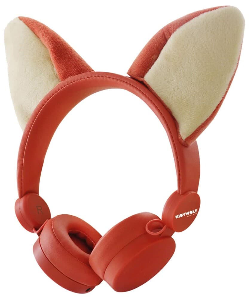 Kidywolf-Hodetelefoner Med Kabel Og Avtakbare Reveører