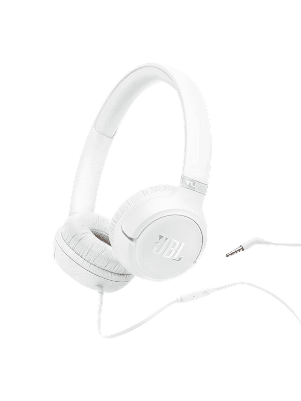 JBL Tune 530 Wired On ear Headphones White