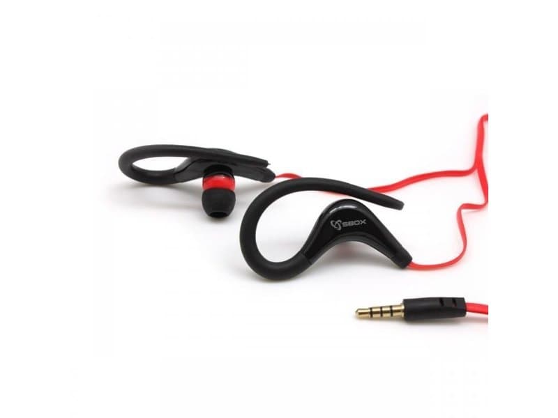 Stereo Løbe In-Ear Earphones M/ Mic Sort