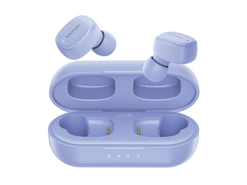 Awei Bluetooth 5.1 T13 Pro Tws-Hodetelefoner + Dokkingstasjon Lilla/Lilla