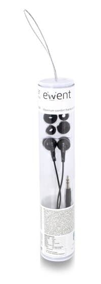 Ewent Ew3584, Koblet Med Ledninger (Ikke Trådløs), 20 - 20000 Hz, Musikk, Hodetelefoner, Sort