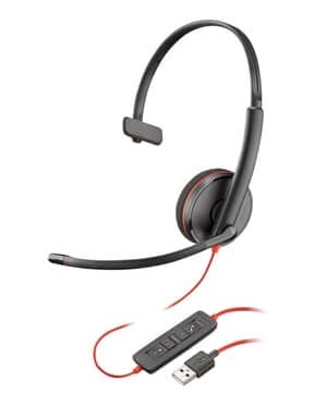 Poly Blackwire C3210 Usb Hodesett Usb-a Mono Svart