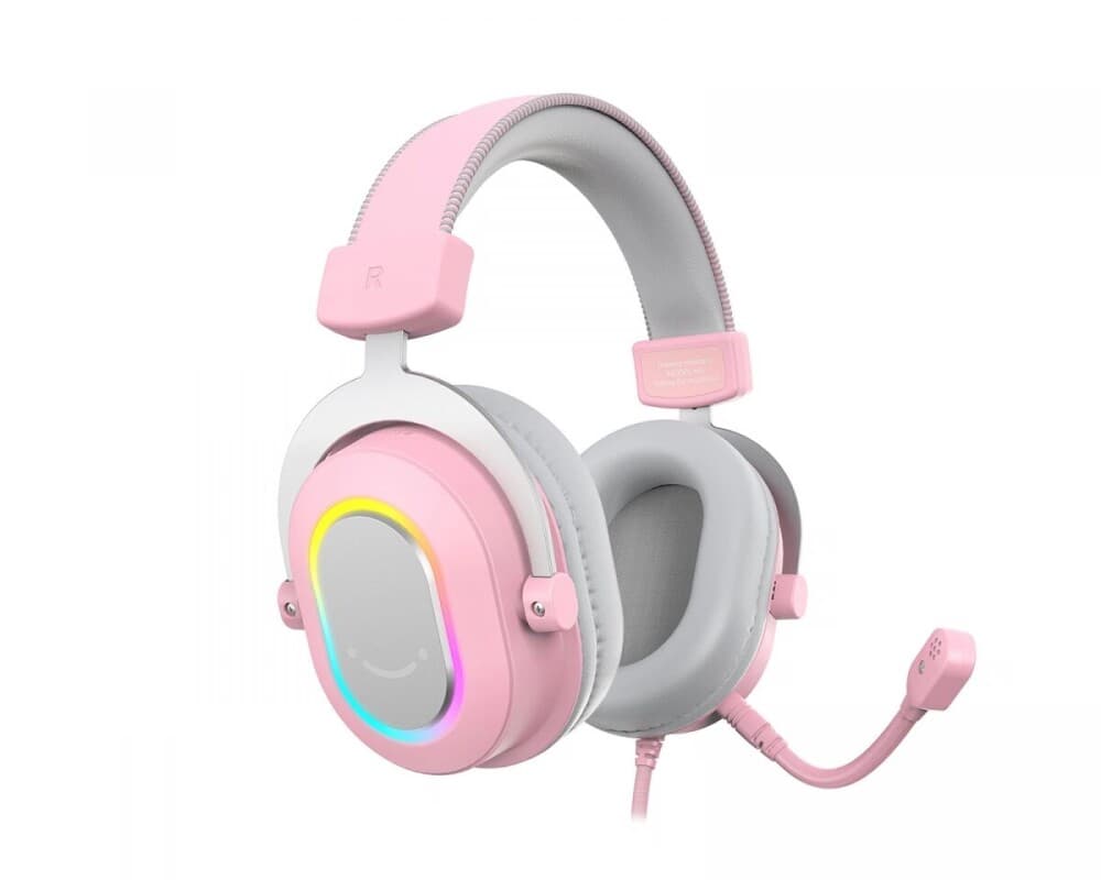 Fifine H6 Usb 7.1 Gaming Headset Rgb Rosa