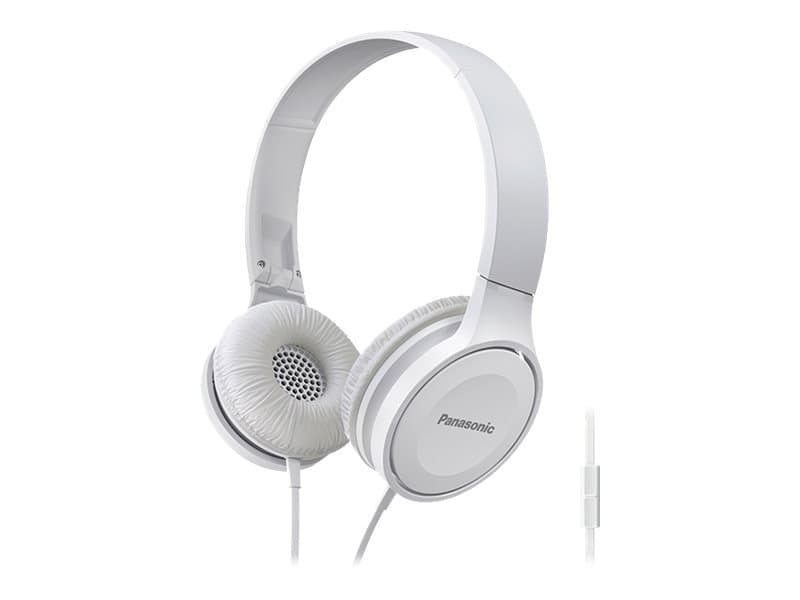 Panasonic Rp-Hf100me - Hodetelefoner Med Mikrofon - On-Ear - Kablet - 3,5 Mm Jakk - Hvit