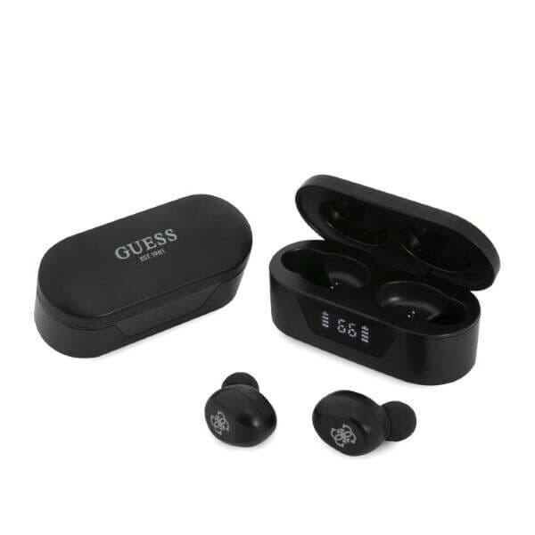 Guess True Wireless Earphones Bt5.0 5H - Tws-Øretelefoner + Ladeveske (Svart)