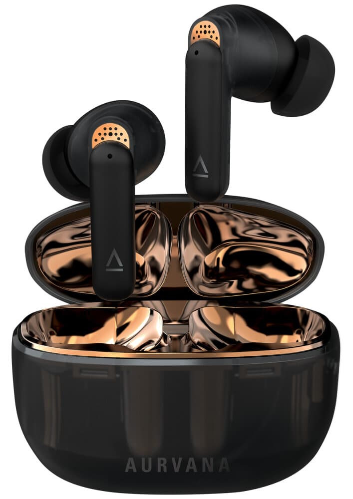 Creative Aurvana Ace 2 - True Wireless-Hodetelefoner Med Mikrofon - I Øret - Bluetooth - Aktiv Støydemping - Gjennomskinnelig Sort, Bøkker