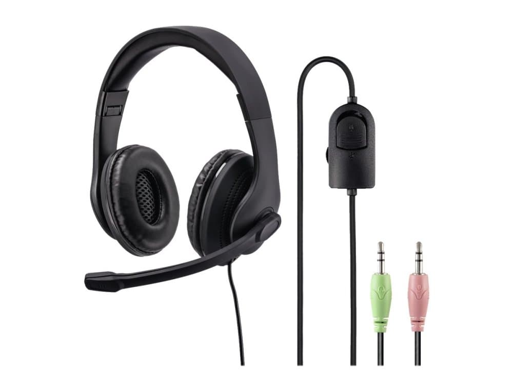 Hama Pc Office Headset "Hs-P200" - Hodesett - Full Størrelse - Kablet - 3,5 Mm Jakk - Svart