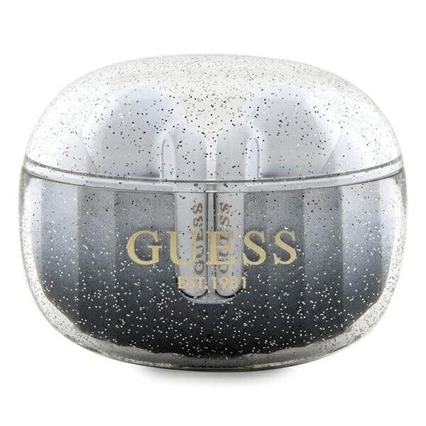 Guess Bluetooth Headphones Gutwshdgkeek Tws + Docking Station Black/Black Glitter Gradient
