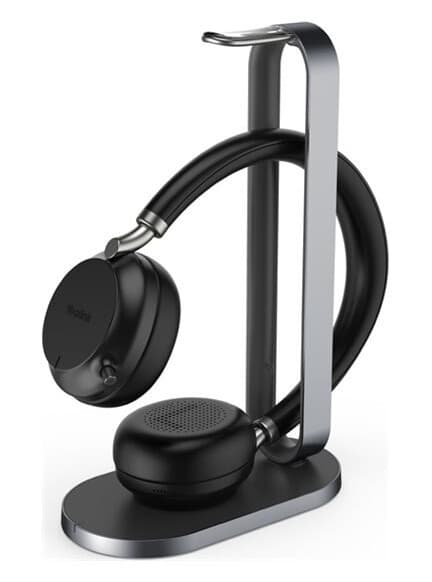 Yealink Bh72 With Charging Stand - Hodesettsystem - On-Ear - Bluetooth - Trådløs - Usb-C Via Bluetooth-Adapter - Lydisolerende - Svart - Certified For Microsoft Teams