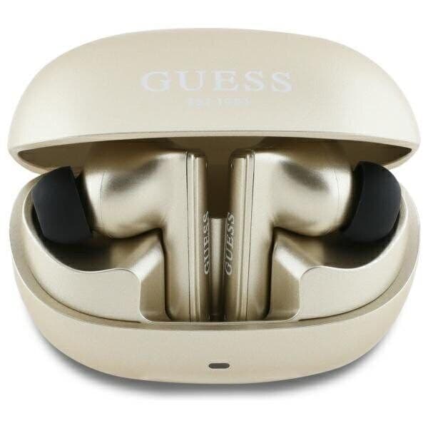 Guess GUTWST88MCTGD TWS + dokkingstasjon gull/gull Capsule Trykt logo