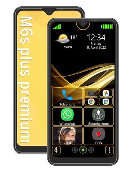 Bea-Fon M6s Plus Dual-SIM 3GB 32GB Svart Rubber