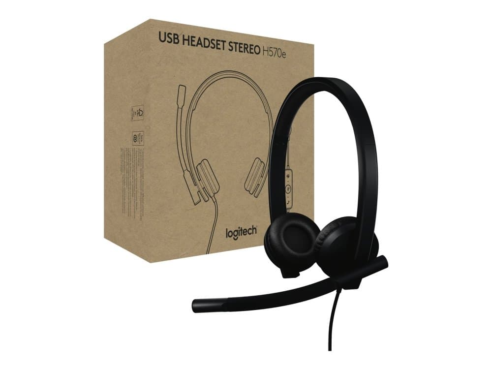 Logitech H570e Stereo USB-A MS Teams headtset Black