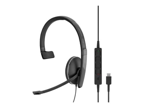 Epos Adapt Sc135 Hodesett 3,5 Mm Jakk, Usb-c Optimert For Uc Mono Svart