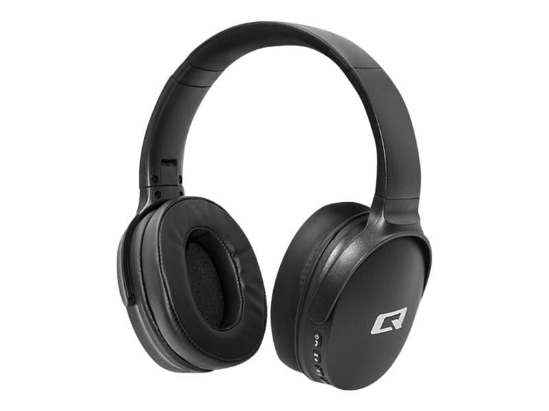 Qoltec - Hodetelefoner Med Radio Med Mikrofon - Full Størrelse - Bluetooth - Trådløs, Kablet - 3,5 Mm Jakk - Svart
