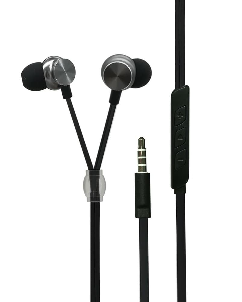 2GO In-Ear Stereo-Headset "Luxury" - anthrazit Zipper-Style
