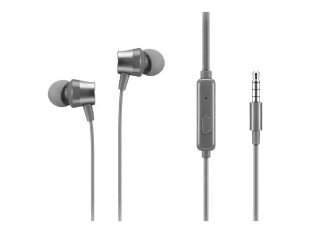 Lenovo 110 - Ørepropper Med Mikrofon - I Øret - Kablet - 3,5 Mm Jakk - Grå - For Thinkcentre M70t Gen 3 M90s Gen 3 Thinkcentre Neo 70 Thinkpad E14 Gen 3 L15 Gen 3