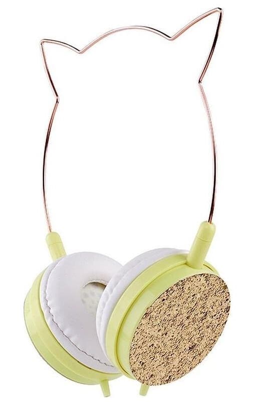 Partner Tele.Com Hodetelefoner Cat Ear Hodetelefoner Modell Ylfs-22 Jack 3,5 Mm Gull