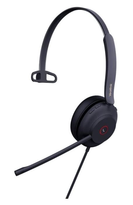 Yealink Uh37 Mono - Hodesett - On-Ear - Kablet - Usb - Lydisolerende - Svart - Optimert For Uc