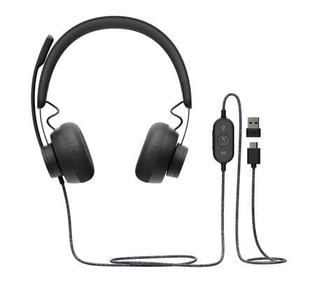 Logitech Zone Wired Teams Hodesett Usb-c Microsoft Teams Stereo Svart