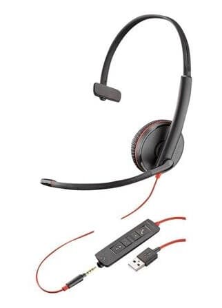 Poly Blackwire C3215 Mono Headset Svart