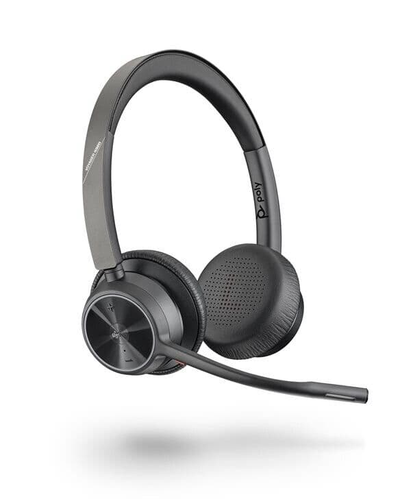 Poly Voyager 4320 - Voyager 4300 Uc Series - Hodesett - On-Ear - Bluetooth - Trådløs, Kablet - Usb-A - Svart - Zoom Certified, Certified For Microsoft Teams