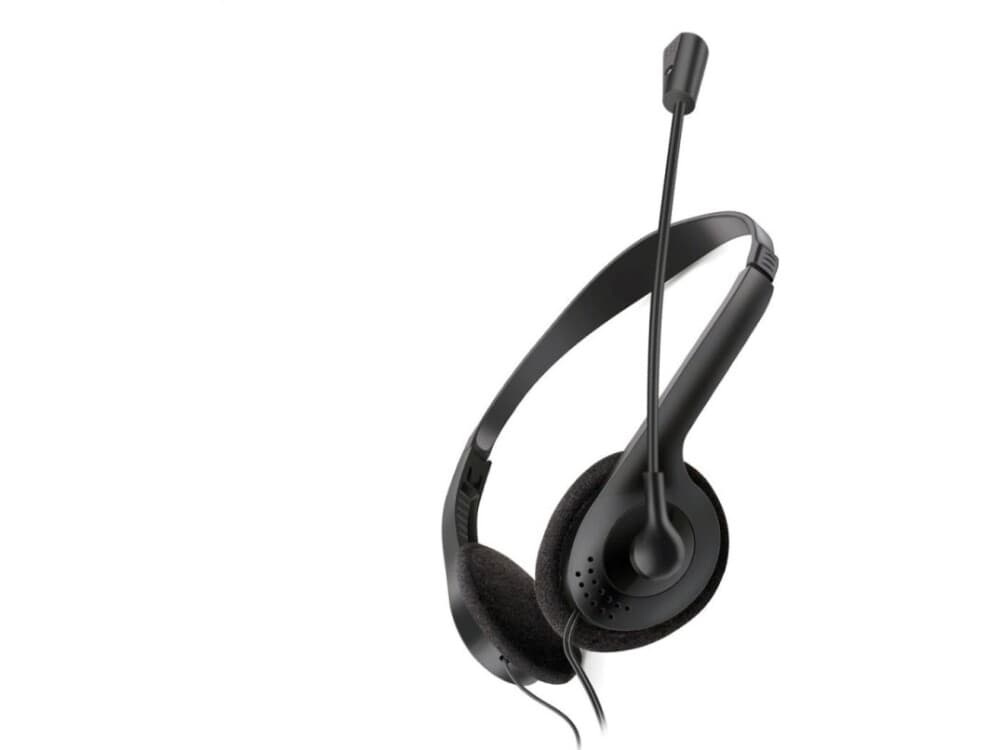 Omega Fis1020, Hodetelefoner, Hodebånd, Kontor/Kundesenter, Sort, Stereofonisk, 1,5 M
