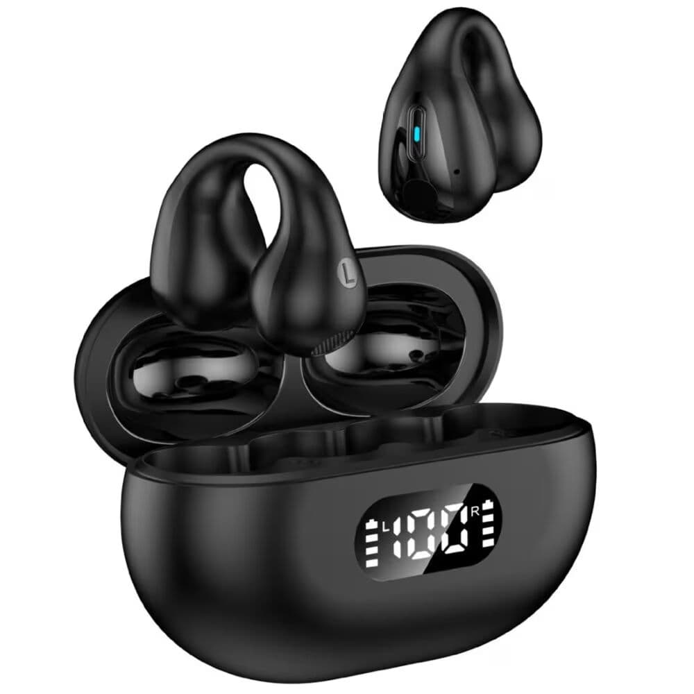 INF Trådløse åpne øre-hodetelefoner Bluetooth 5.2 Black