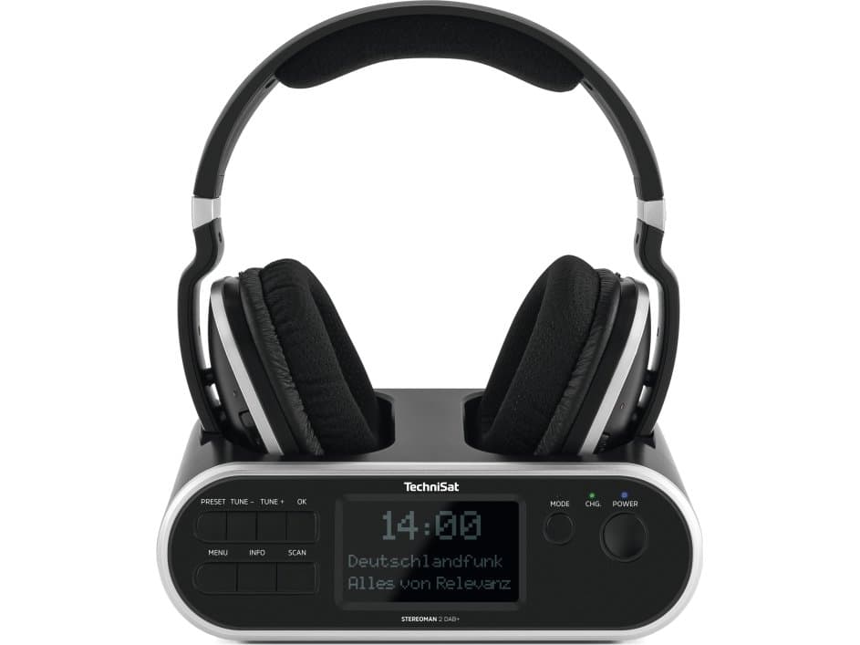 Technisat Stereoman 2 Dab+, Ledning & Trådløs, 30 - 20000 Hz, Musikk, 552 G, Hodesett, Sort