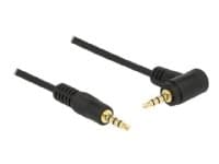 DeLOCK - Kabel for headset - 4-polet miniplugg (hann) til 4-polet miniplugg (hann) vinklet - 2 m - svart