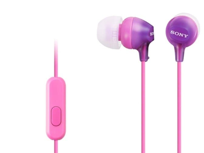 Sony Mdr-Ex15ap, Hodesett, In-Ear, Calls/Music, Fiolett, Stereofonisk, Multikey