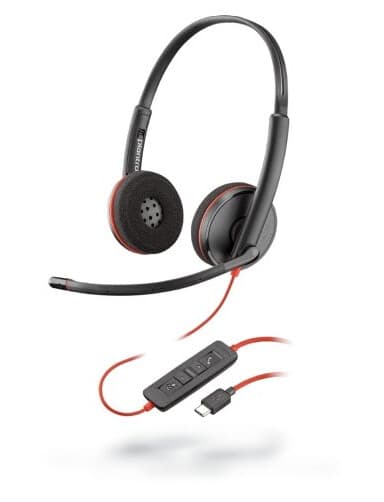 Poly Blackwire C3220 Usb-C - 3200 Series - Hodesett - On-Ear - Kablet - Usb-C - Lydisolerende - Svart