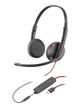 Poly Blackwire C3225 | On Ear headset | Microphone | Active noisereduction