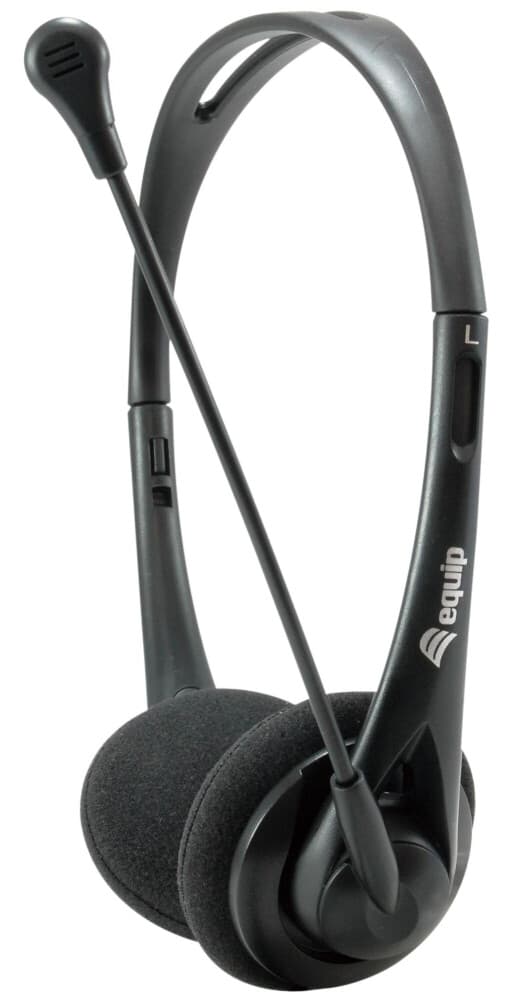 EQUIP Klinke-Headset 245302 Mikro Stereo sw