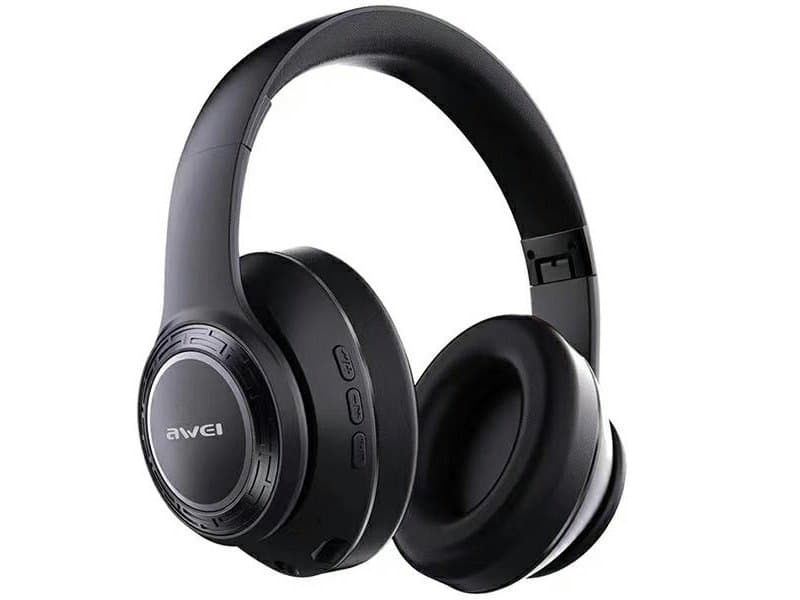 Awei A300bl Bluetooth 5.3 Fm Radio Headphones With Microphone Black
