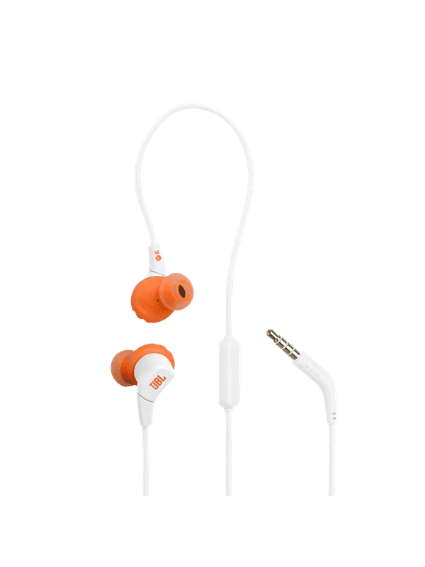 JBL Endurance Run 3 Wired In Ear Headphones White