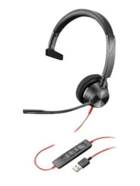 Poly Blackwire 3310 Hodesett Usb-a Microsoft Teams Mono Svart