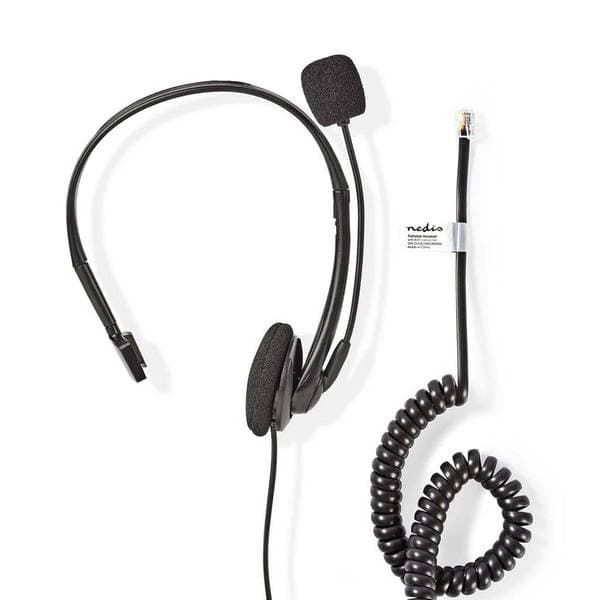 Hodetelefon Med Mic For Telefontilkobling Med Rj9 Kobling - Nedis