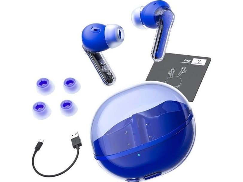 Soundpeats Clear Blå