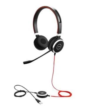 Jabra Evolve 40 Ms Hodesett 3,5 Mm Jakk, Usb-a Skype For Business Stereo Svart